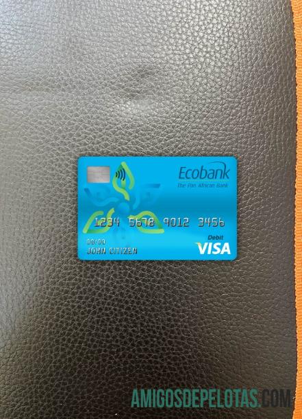 Camarões Ecobank Bank Visa Cartão de Débito Photolook Front modelo